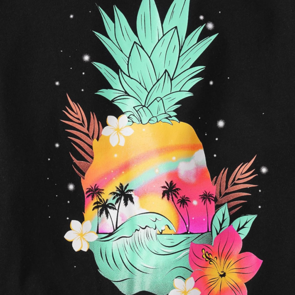 4 Pack Girls Pumpkins Leaves Team Spice Short Sleeve T Shirt - Tropical Vacay Vibes - Image 3