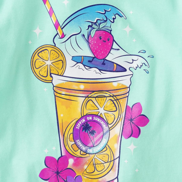 4 Pack Girls Pumpkins Leaves Team Spice Short Sleeve T Shirt - Tropical Vacay Vibes - Image 2